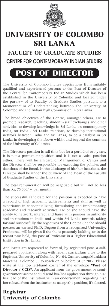 Director - University of Colombo